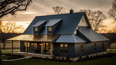 copper metal roof black house|black metal roof house pictures.